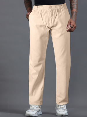 JUST BLACK Relaxed Men Khaki Trousers