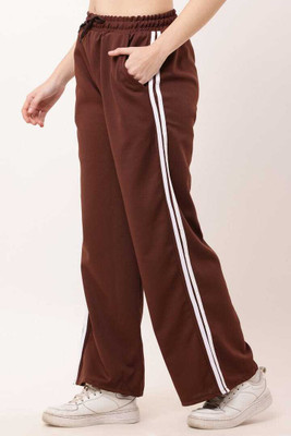 karan Straight Fit Women Brown Trousers