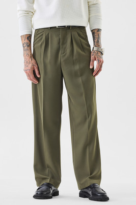 Snitch Relaxed Men Green Trousers