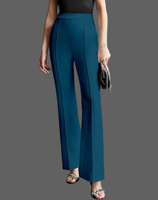 HouseOfCommon Regular Fit Women Blue Trousers
