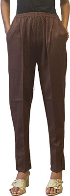 gogauri10 Comfort Fit Women Brown Trousers