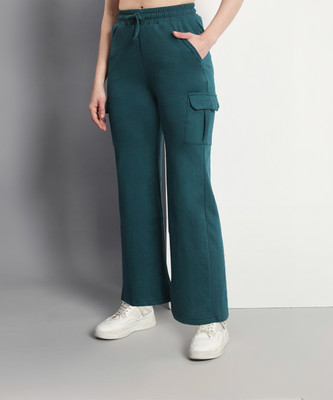 Q-Rious Flared Women Green Trousers