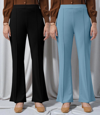 GATIMAN Regular Fit Women Blue, Black Trousers