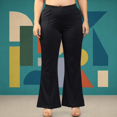 Anitafashion Loose Fit Women Black Trousers