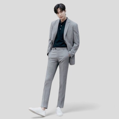 FUKUSO Regular Fit Men Grey Trousers