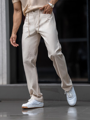 MANIAC Regular Fit Men Brown Trousers