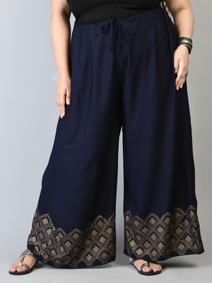 PrettyPlus by Desinoor.com Regular Fit Women Dark Blue Trousers