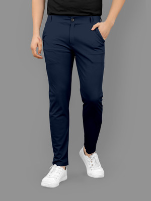 DEEDAT Regular Fit Men Blue Trousers
