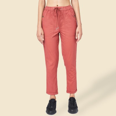 Honey By Pantaloons Regular Fit Women Pink Trousers