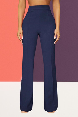 AKOTTY Regular Fit Women Dark Blue Trousers