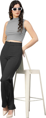 Fashion Care Comfort Fit Women Light Green Trousers
