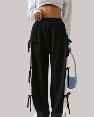 BLOOK SHOP Loose Fit Women Black Trousers