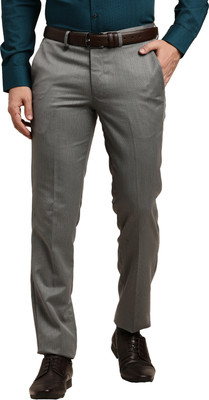 TURTLE Slim Fit Men Grey Trousers