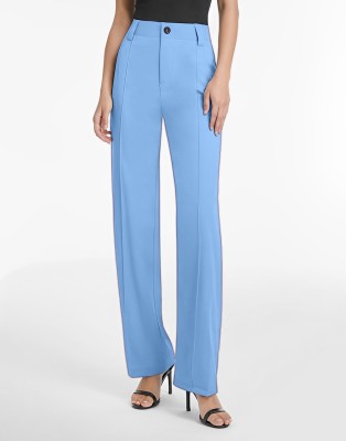 Selvia Regular Fit Women Light Blue Trousers