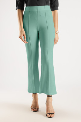 SWADESI STUFF Straight Fit Women Light Green Trousers