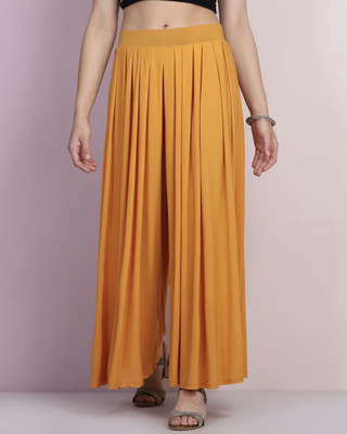 Moda Rapido Flared Women Yellow Trousers