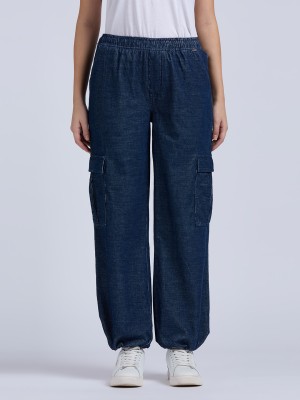 Pepe Jeans Comfort Fit Women Blue Trousers