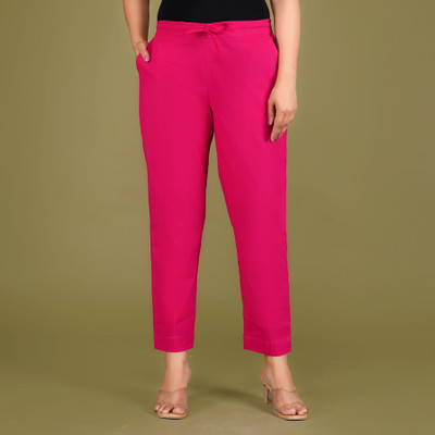 Oxinexx Regular Fit Women Pink Trousers