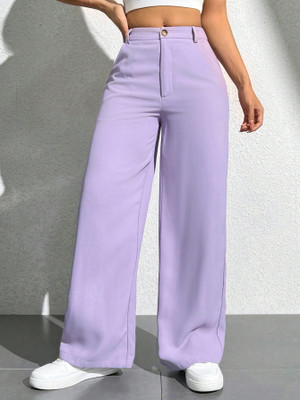 NUCOUTHS the style you love Regular Fit Women Purple Trousers