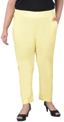 Comfort Lady Regular Fit Women Yellow Trousers