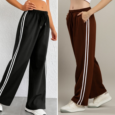 Kaaphal Regular Fit Women Black, Brown Trousers