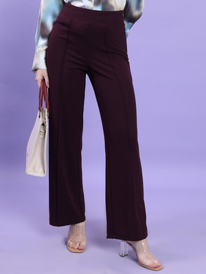 Tokyo Talkies Relaxed Women Purple Trousers