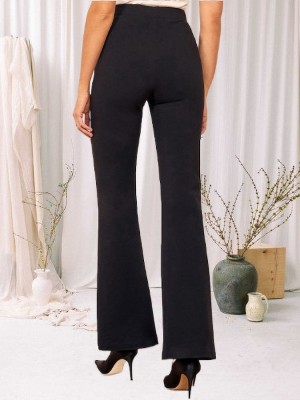 Sumit Fab Flared Women Black Trousers