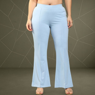 nitafashion Loose Fit Women Light Blue Trousers