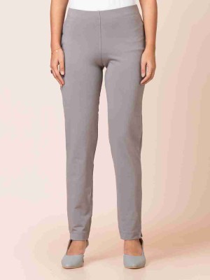 LOOKS Slim Fit Women Grey Trousers