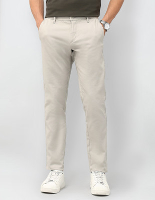U.S. POLO ASSN. Slim Fit Men Beige Trousers