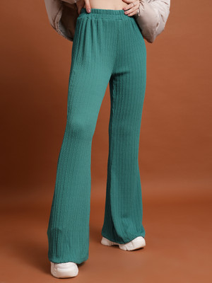 Tokyo Talkies Regular Fit Women Green Trousers