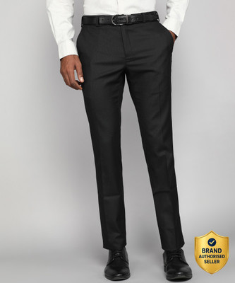 Raymond Slim Fit Men Black Trousers