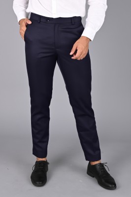 MANCREW Regular Fit Men Dark Blue Trousers