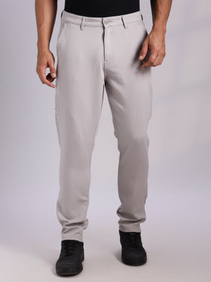 THOMAS SCOTT Straight Fit Men Grey Trousers