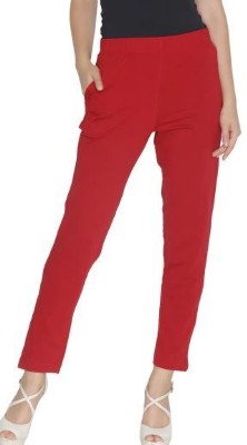 Lyra Regular Fit Women Red Trousers