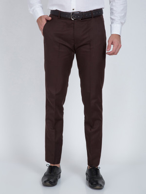 CYPHUS Regular Fit Men Brown Trousers