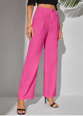 Ravi Internationall Regular Fit Women Pink Trousers