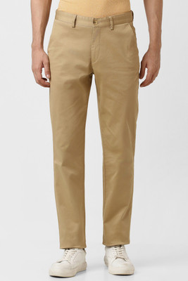 PETER ENGLAND Slim Fit Men Khaki Trousers