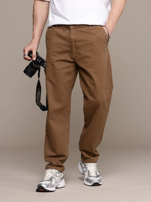 Roadster Regular Fit Men Brown Trousers