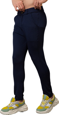 ynam Slim Fit Men Blue Trousers