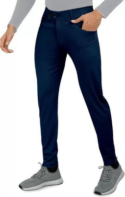 ynam Slim Fit Men Blue Trousers
