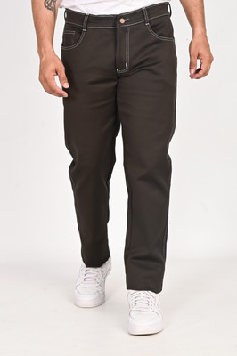 Tanip Regular Fit Men Dark Green Trousers