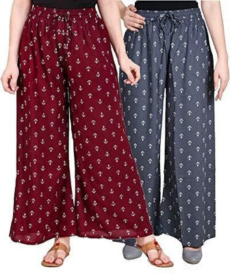KBNBJ Flared Women Black, Maroon Trousers