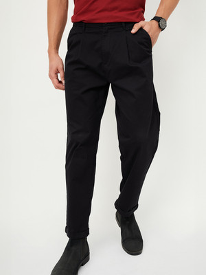 MAX Regular Fit Men Black Trousers