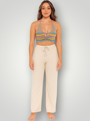 LaxmiEmpiree Comfort Fit Women Cream Trousers