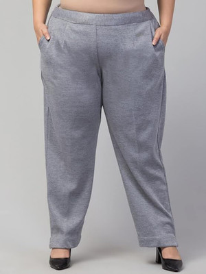 MISS DESIRE Regular Fit Women Grey Trousers