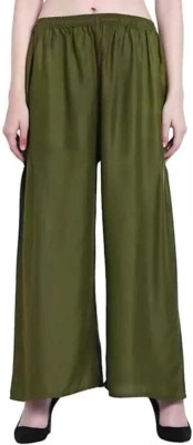 FASHIONFREEDOM Relaxed Women Dark Green Trousers