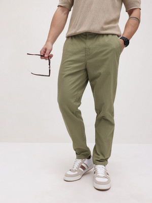 Roadster Relaxed Men Green Trousers