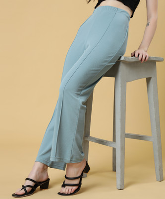 Doil Domec Straight Fit Women Light Green Trousers