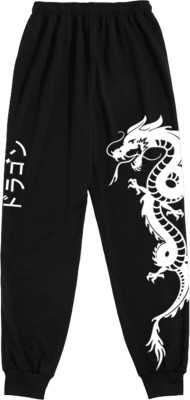 Shayash Graphic Print Women Black Track Pants